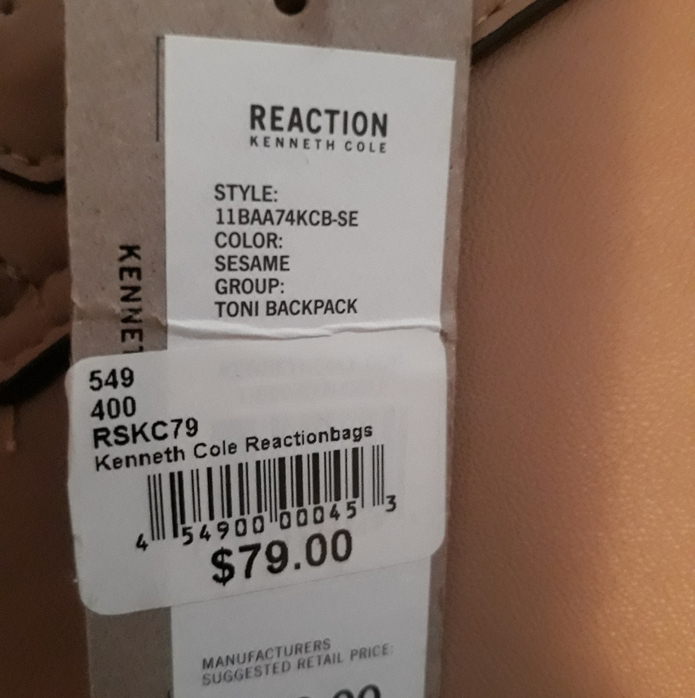 HOST PICK NWT Kenneth Cole Reaction backpack purse - Picture 2 of 6
